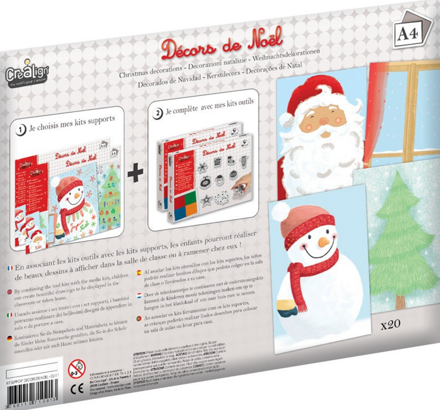 Kit supports Feuilles "Décors de Noël"